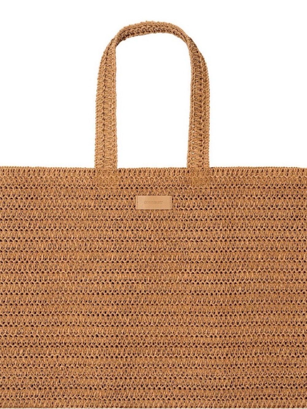 Burberry Woven Raffia Tote - Tan